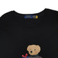 Mens Black Polo Ralph Lauren Polo Bear Christmas Xmas Tall Hoodie T Shirt