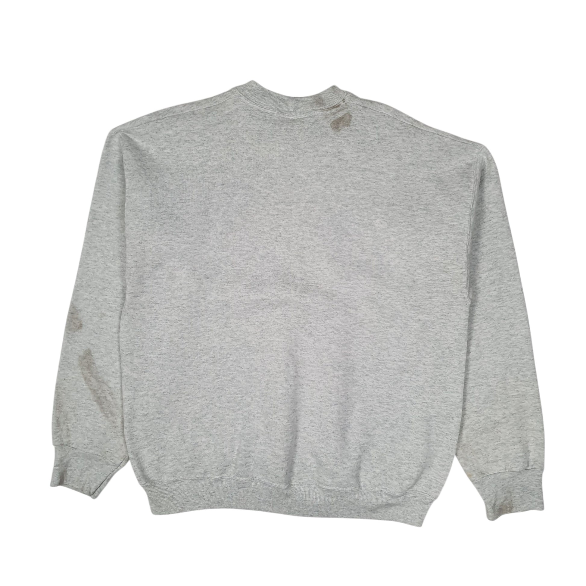 Mens Grey Fruit Of The Loom Vintage 90s Crewneck Jumper