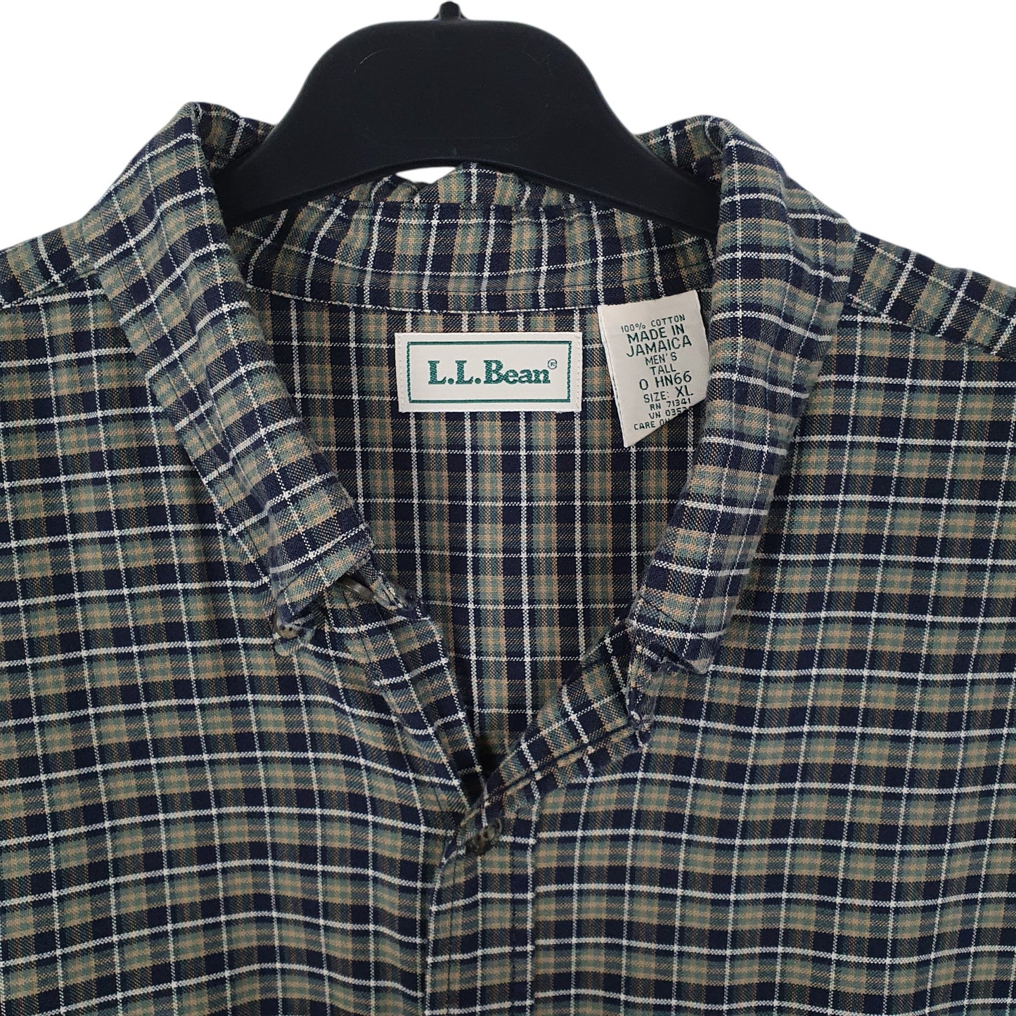 Mens Green L.L.Bean Vintage 00s  Shirt