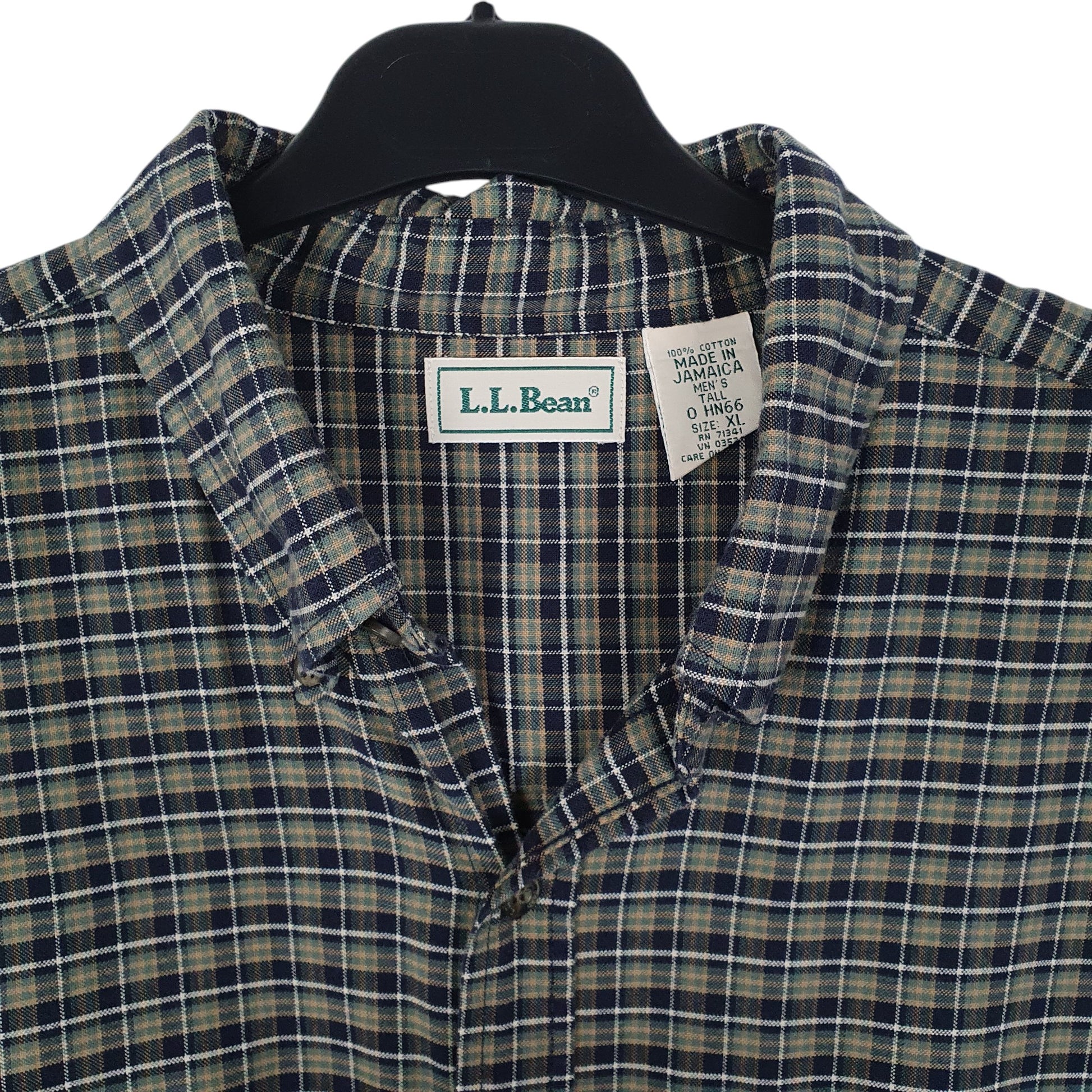 Mens Green L.L.Bean Vintage 00s  Shirt