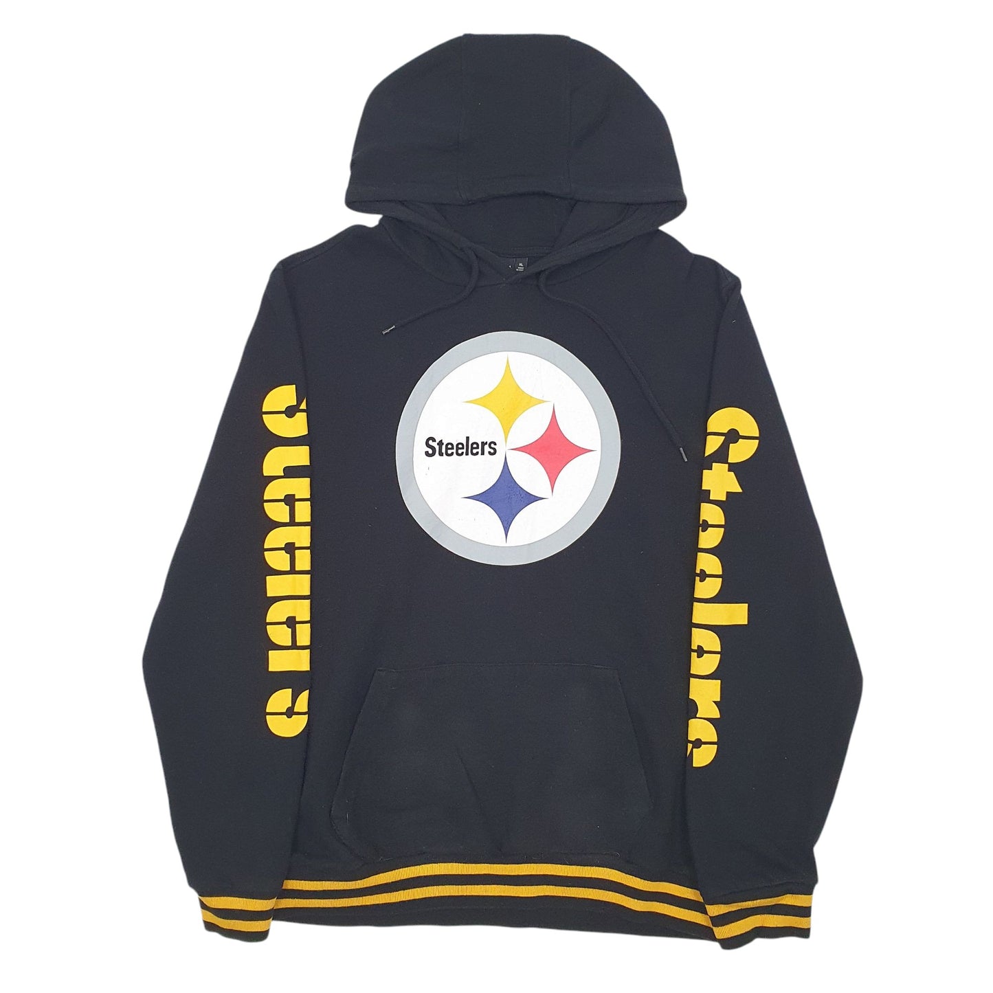 Mens Black NFL Steelers Hoodie Jumper