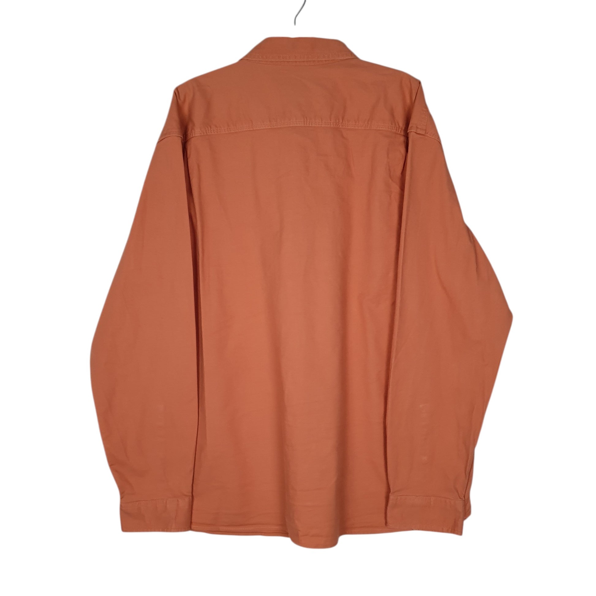 Mens Orange L.L.Bean Canvas Stretch  Shirt