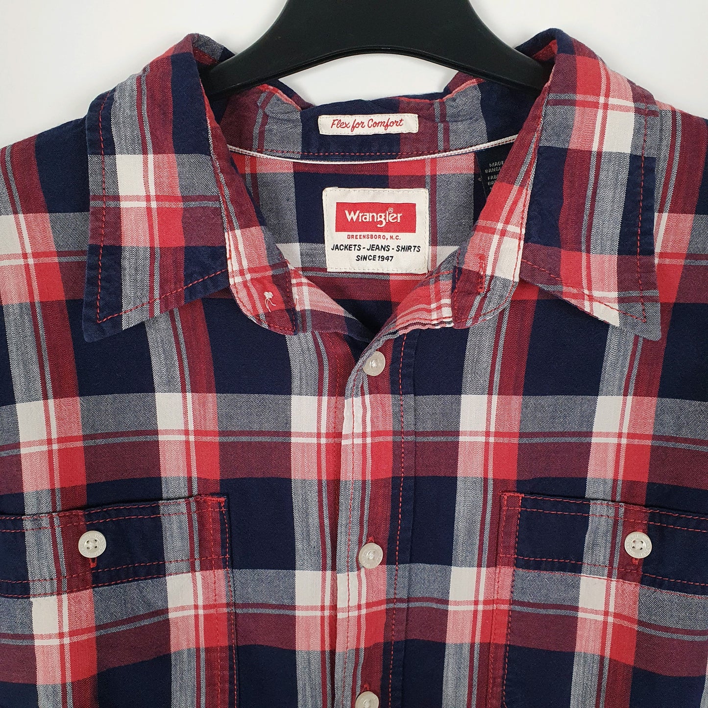 Mens Navy Wrangler   Shirt