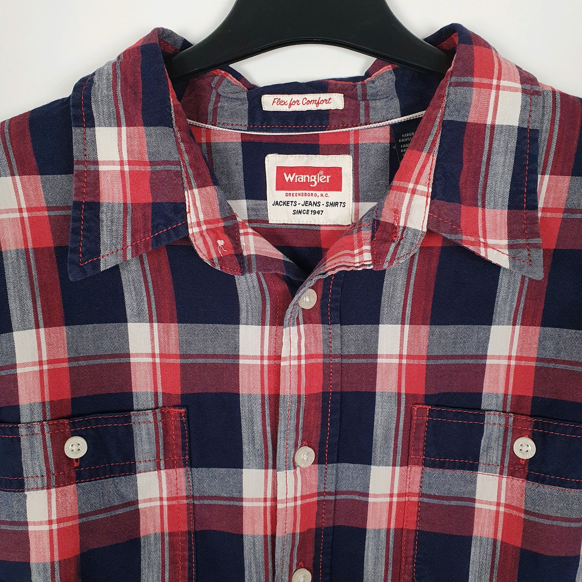 Mens Navy Wrangler   Shirt