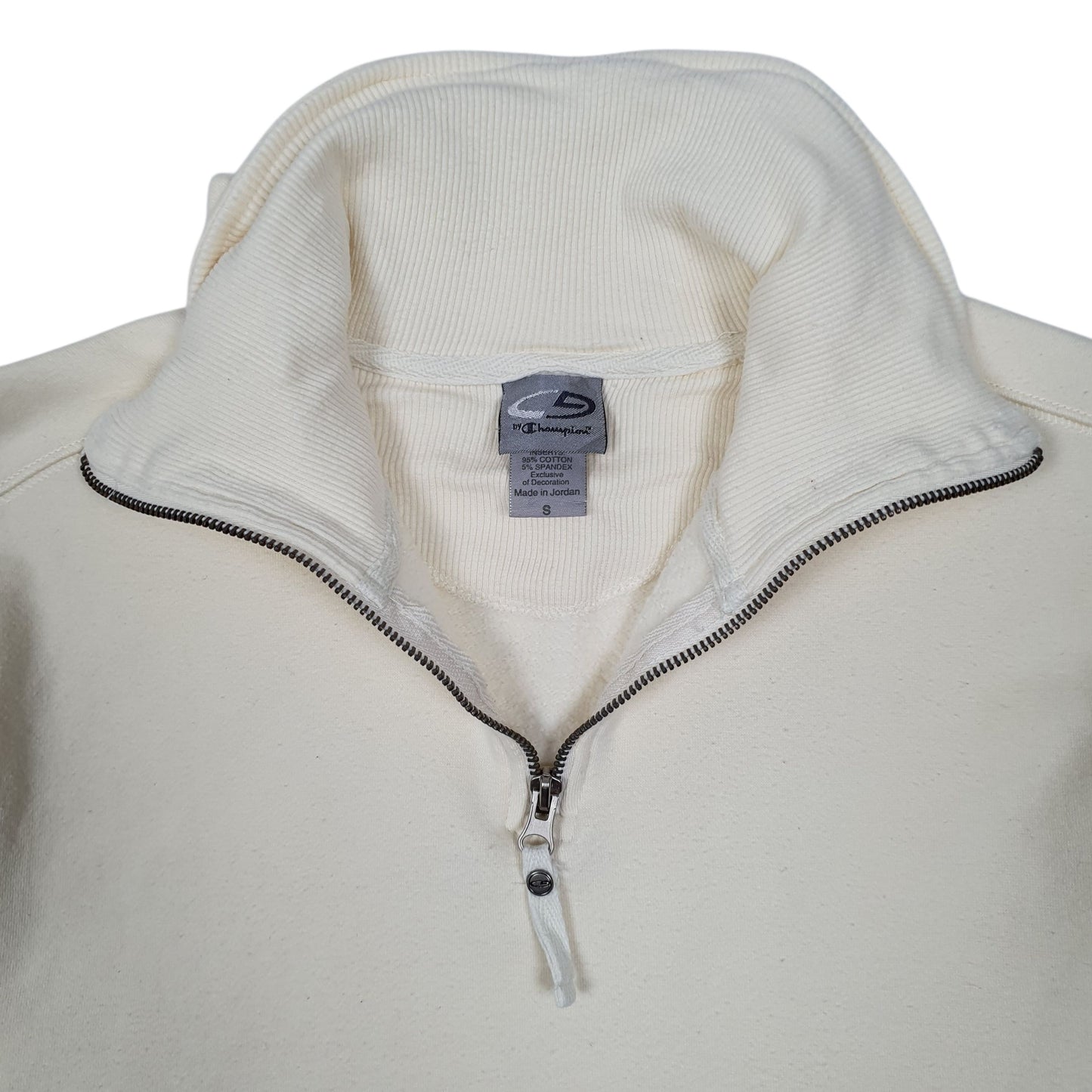 Womens Cream Champion  Quarter Zip Jumper