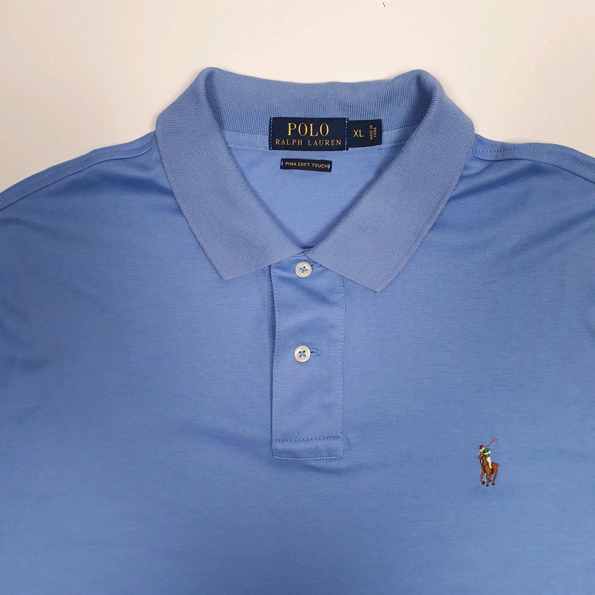 Mens Blue Polo Ralph Lauren Performance  Polo Shirt