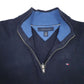 Mens Navy Tommy Hilfiger  Quarter Zip Jumper