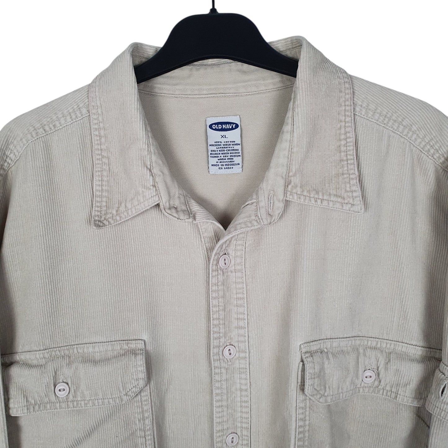 Mens Cream Old Navy Corduroy  Shirt