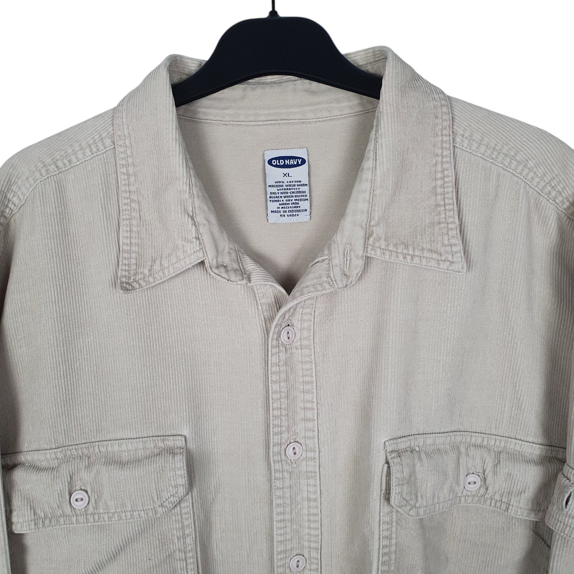 Mens Cream Old Navy Corduroy  Shirt