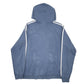 Mens Blue Adidas Spellout Hoodie Jumper