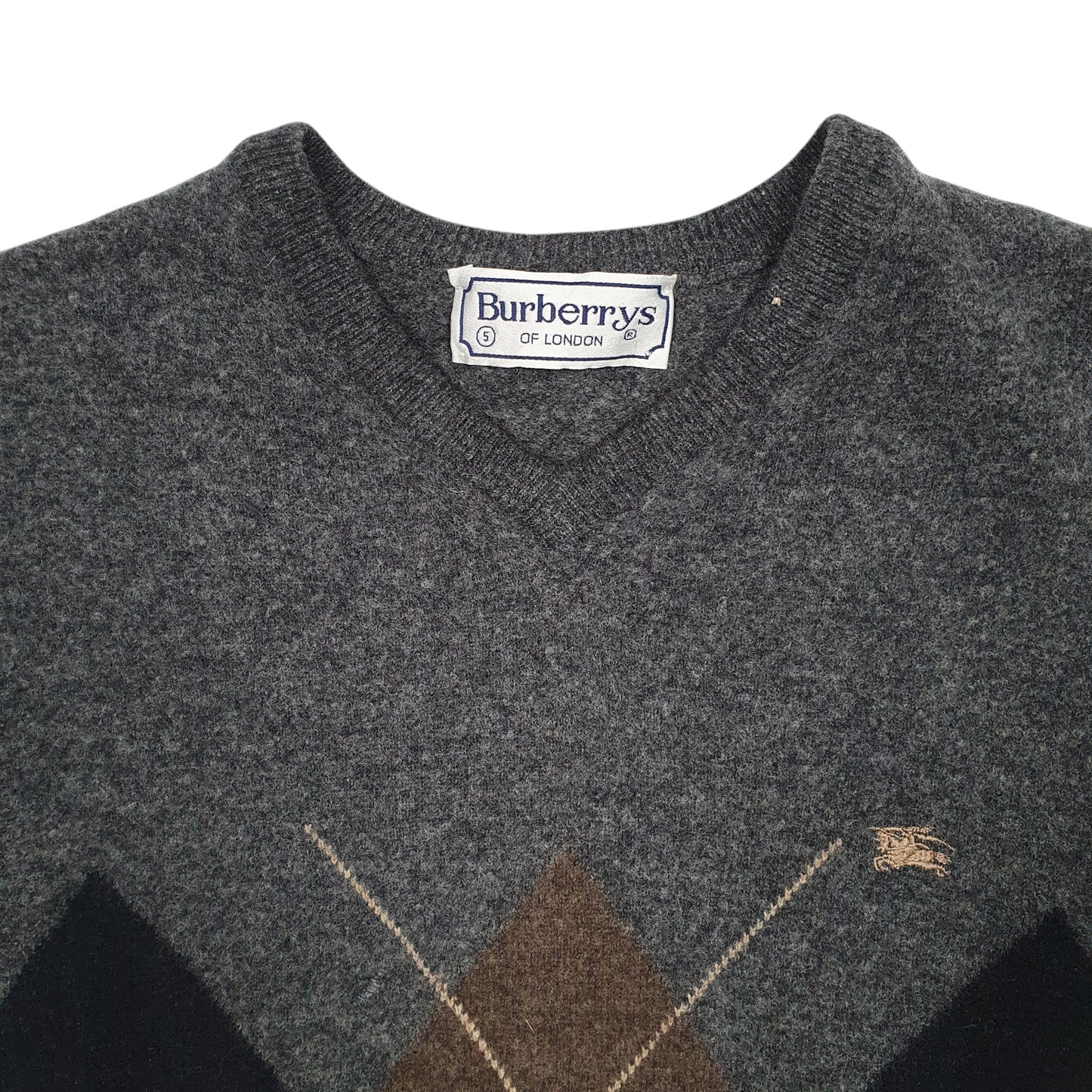Mens Grey Burberry Vintage 90s Crewneck Jumper