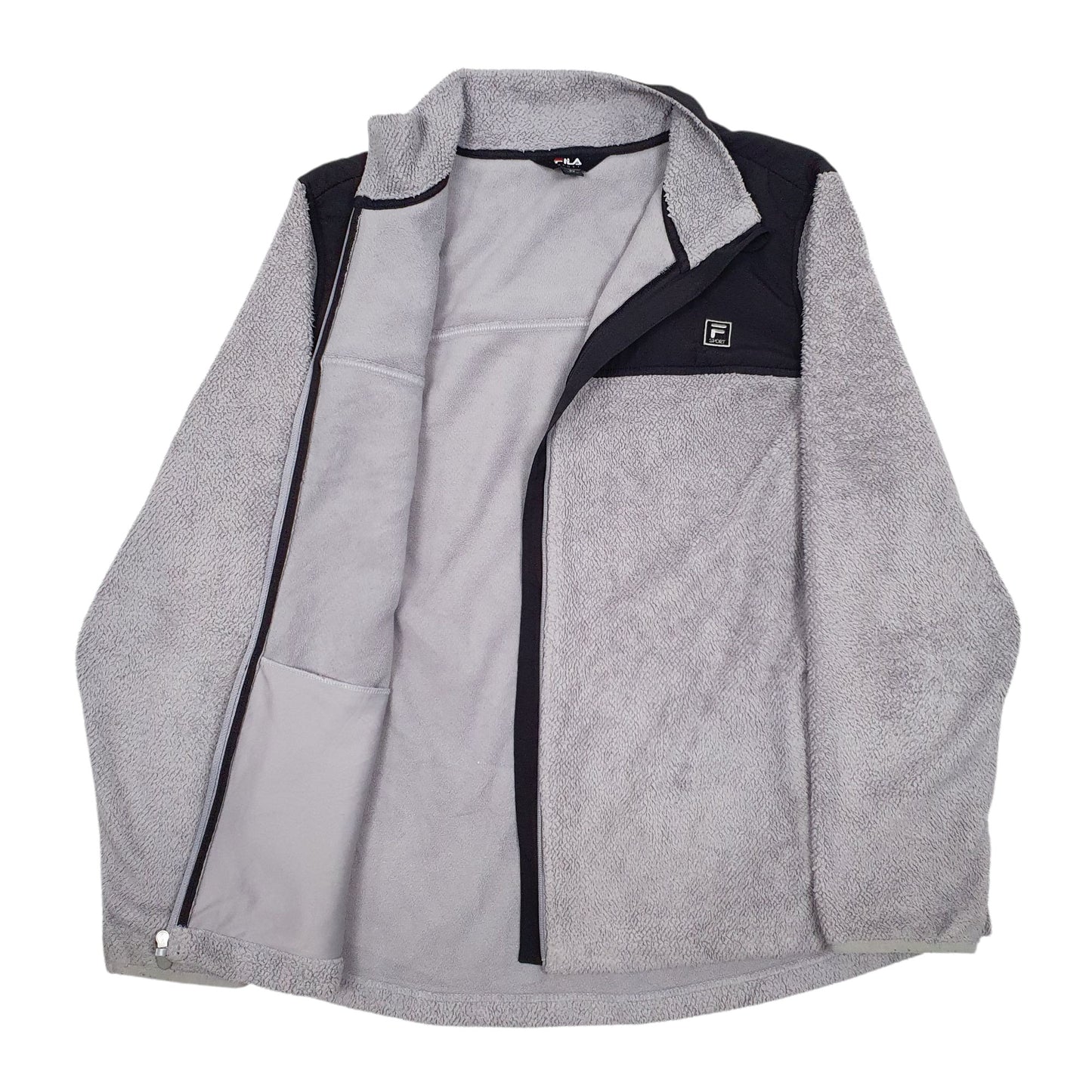 Mens Grey Fila Sport Full Zip Jumper