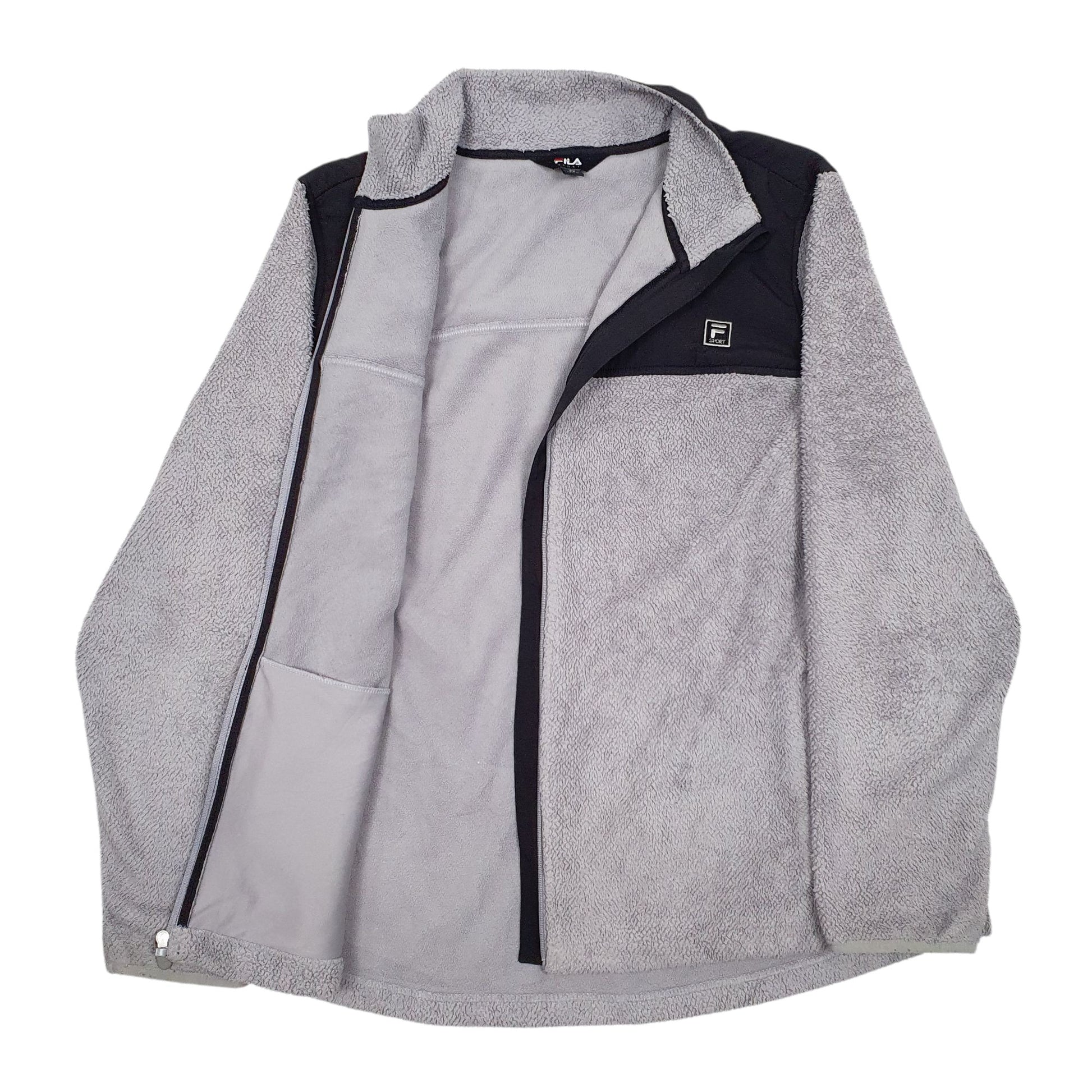 Mens Grey Fila Sport Full Zip Jumper