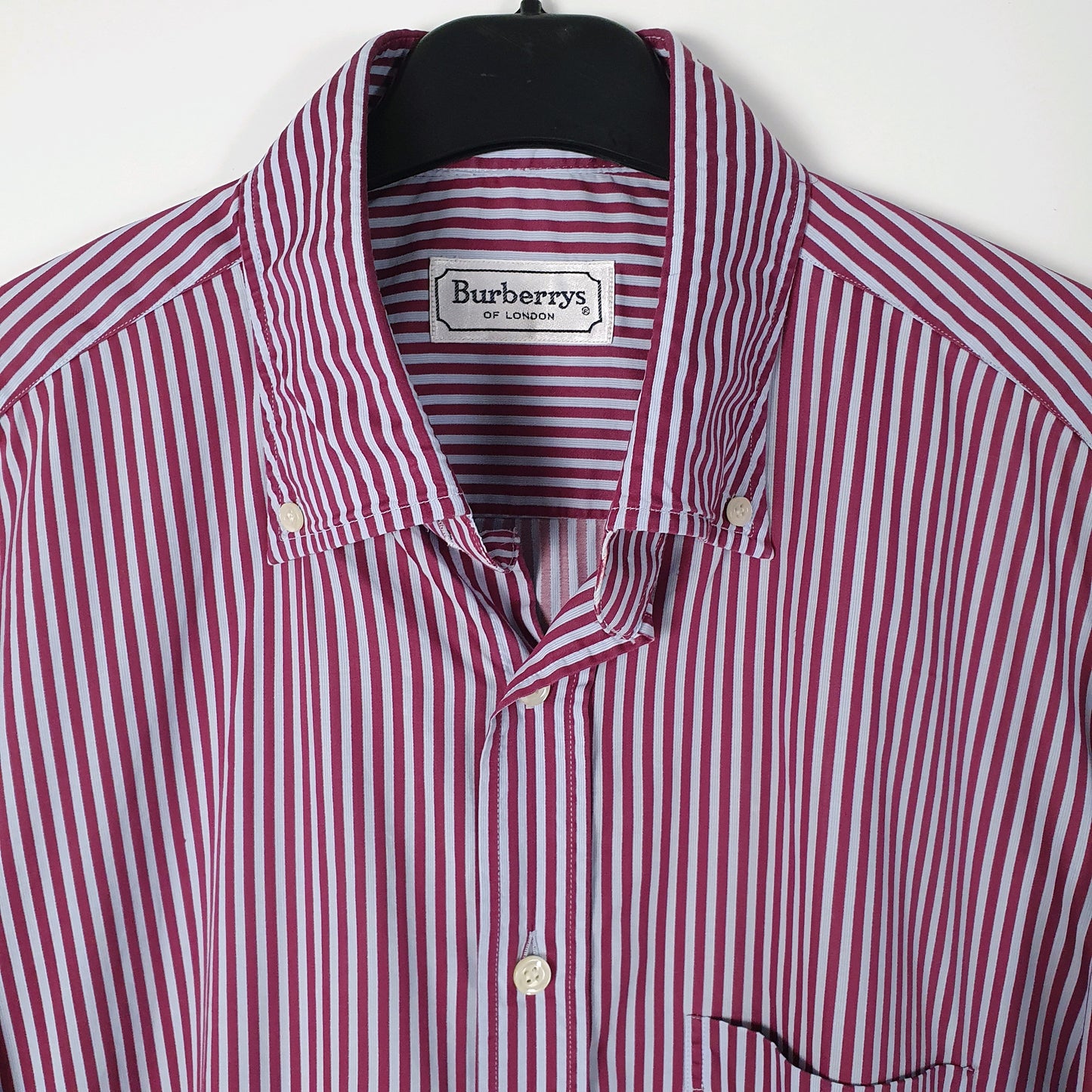 Mens Purple Burberry Vintage 90s  Shirt