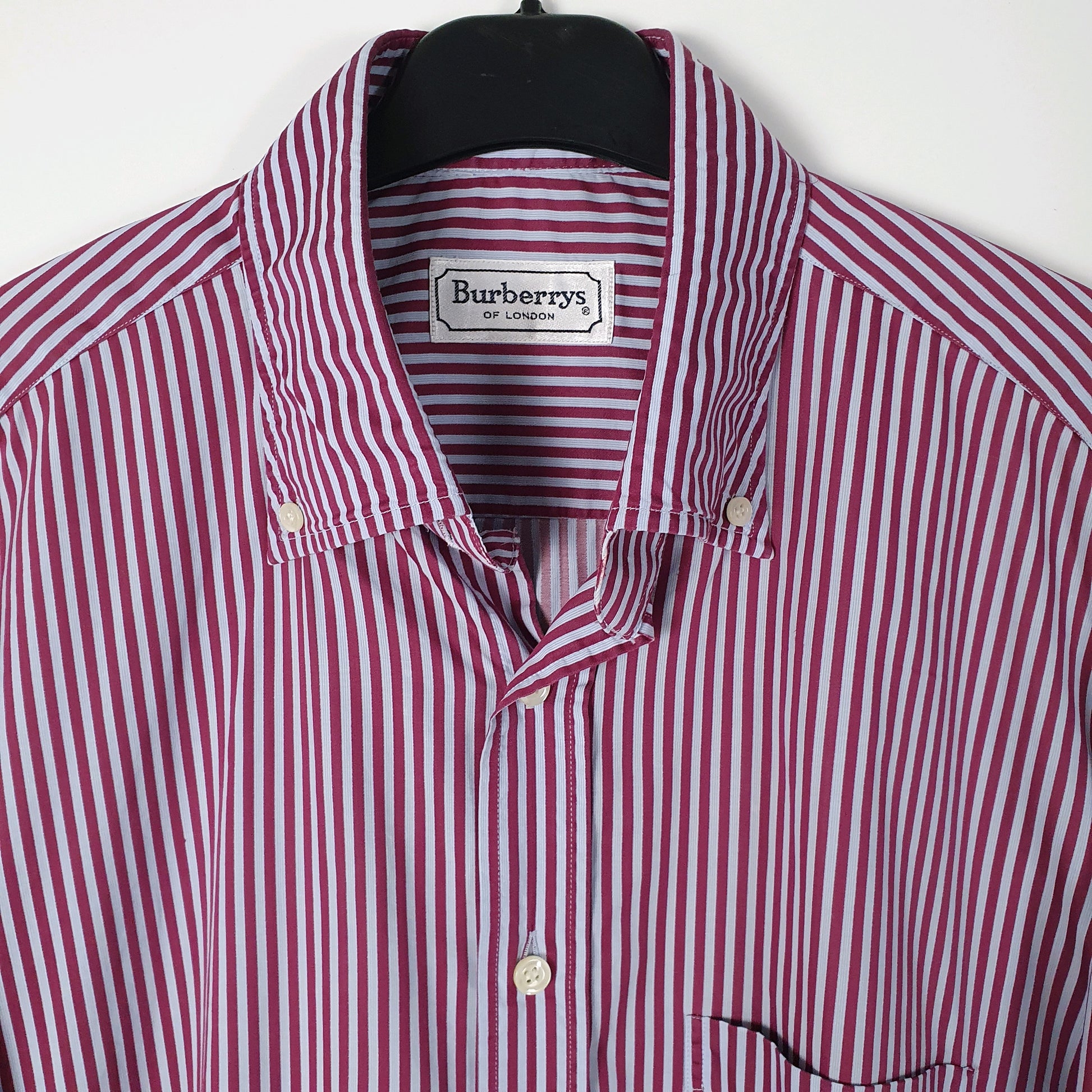 Mens Purple Burberry Vintage 90s  Shirt