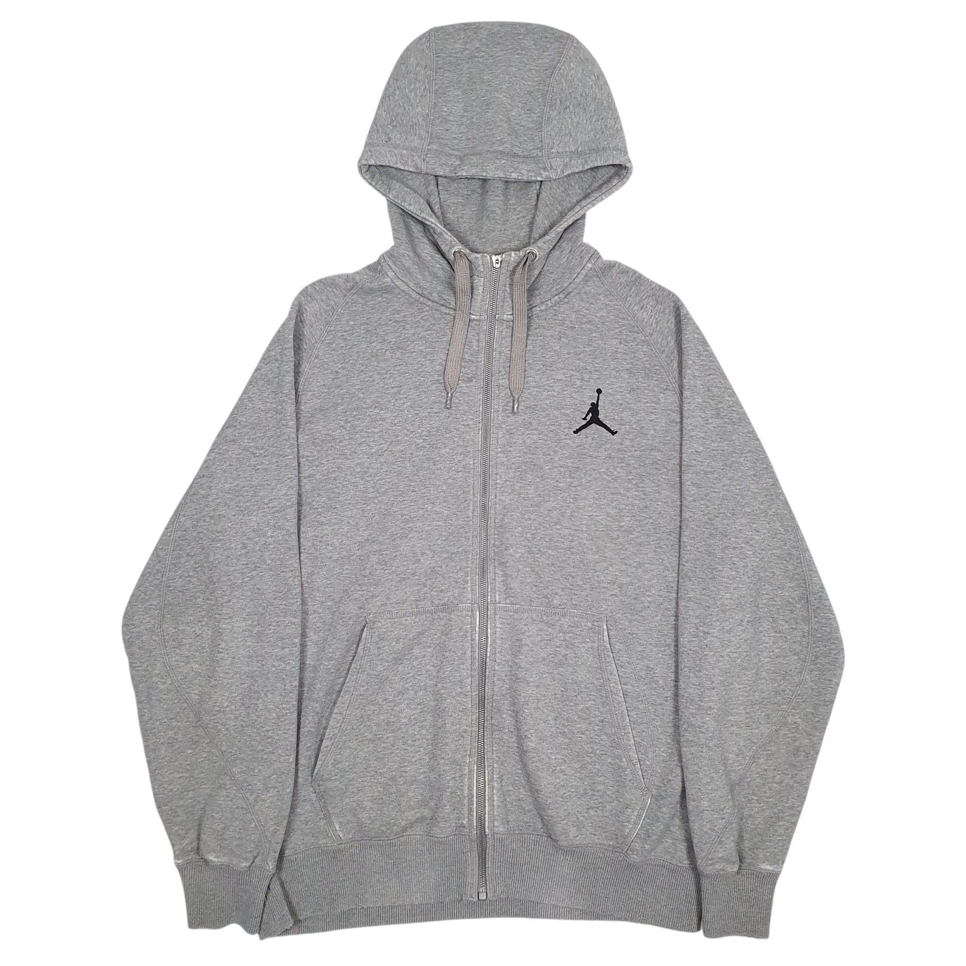 Mens Grey Nike Air Jordan Full Zip Jumper
