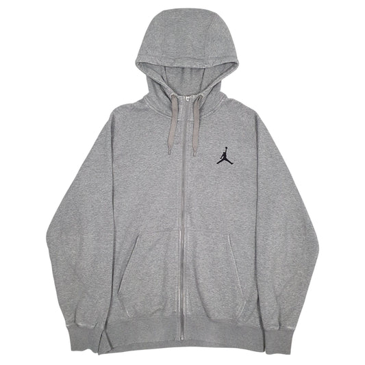 Mens Grey Nike Air Jordan Full Zip Jumper