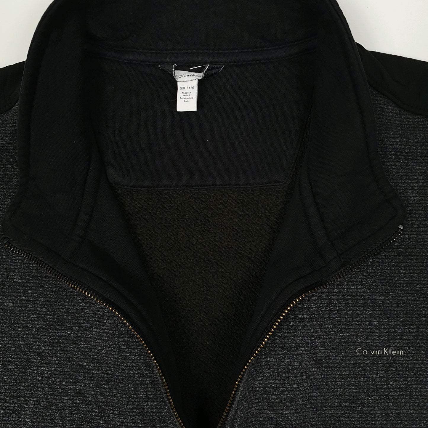 Mens Grey Calvin Klein  Full Zip Jumper