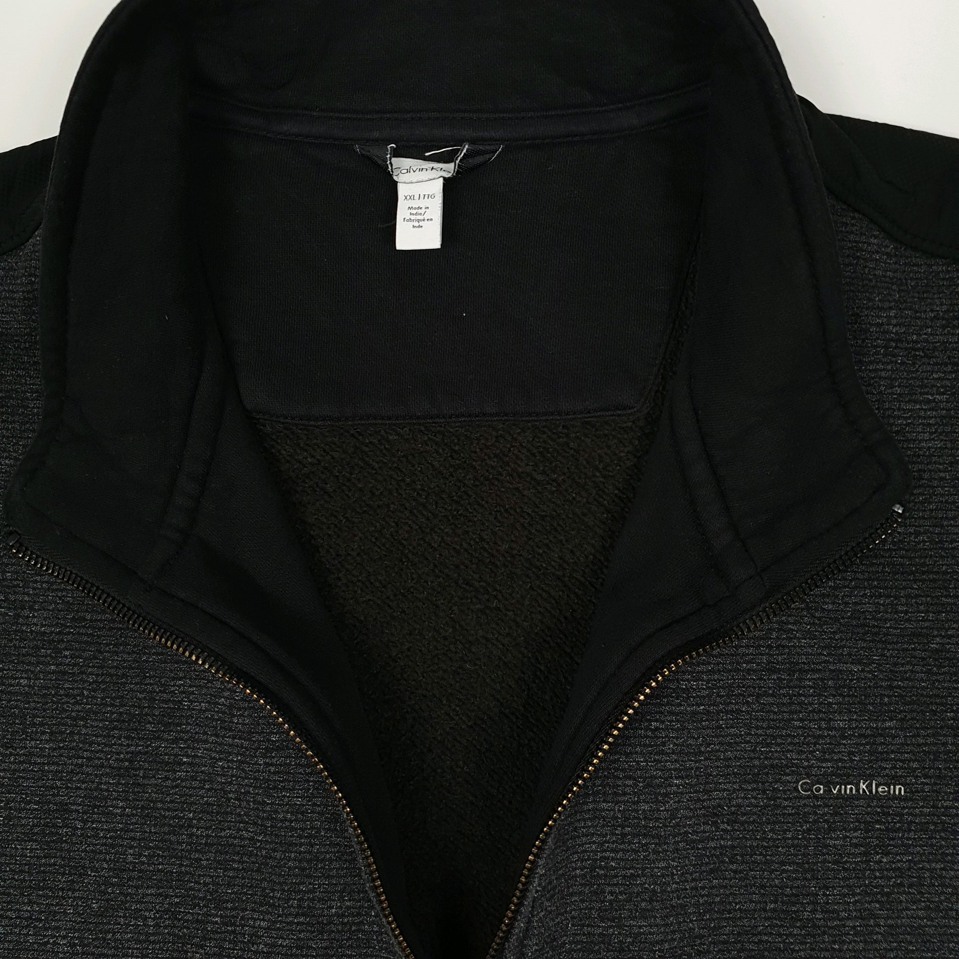 Mens Grey Calvin Klein  Full Zip Jumper