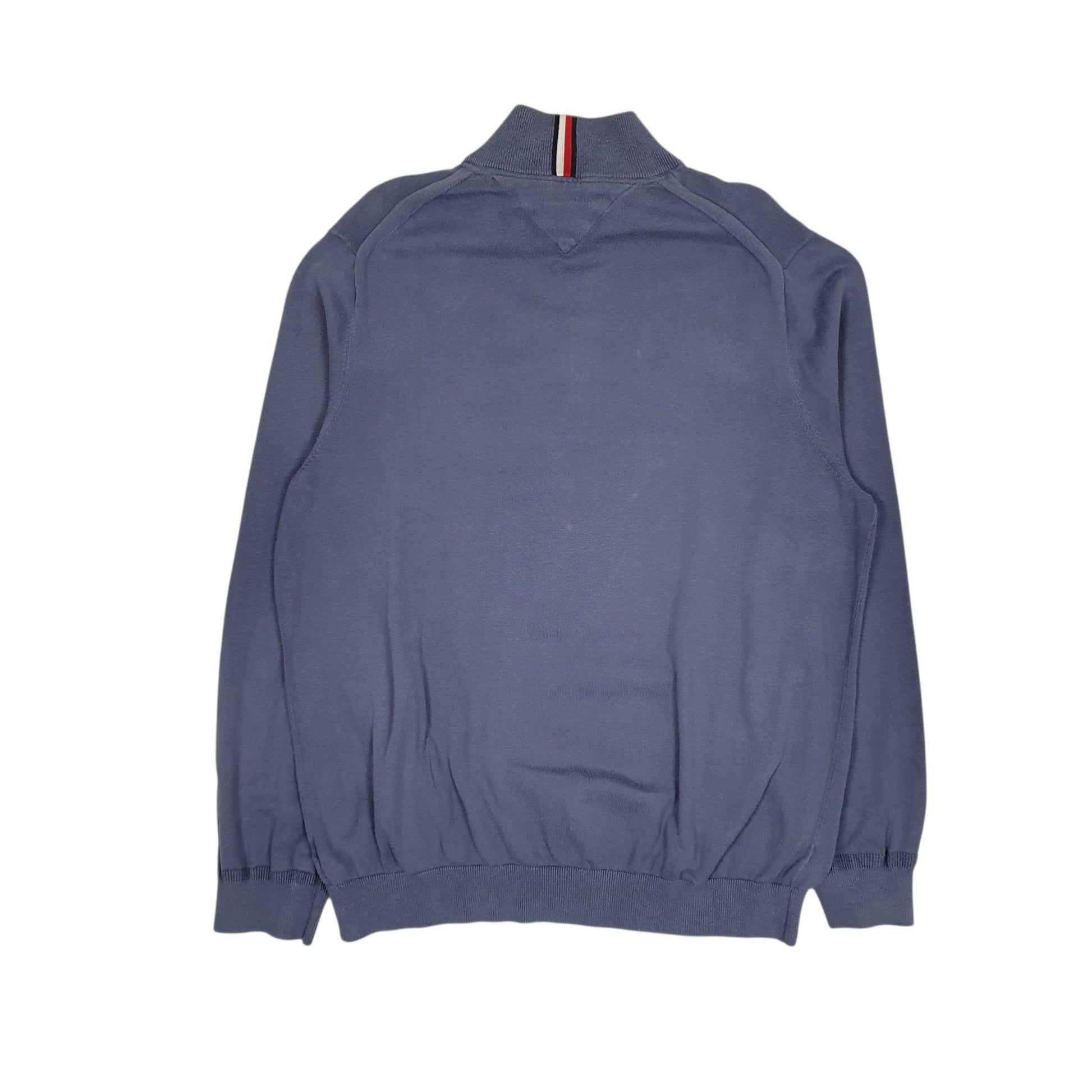Mens Blue Tommy Hilfiger  Quarter Zip Jumper