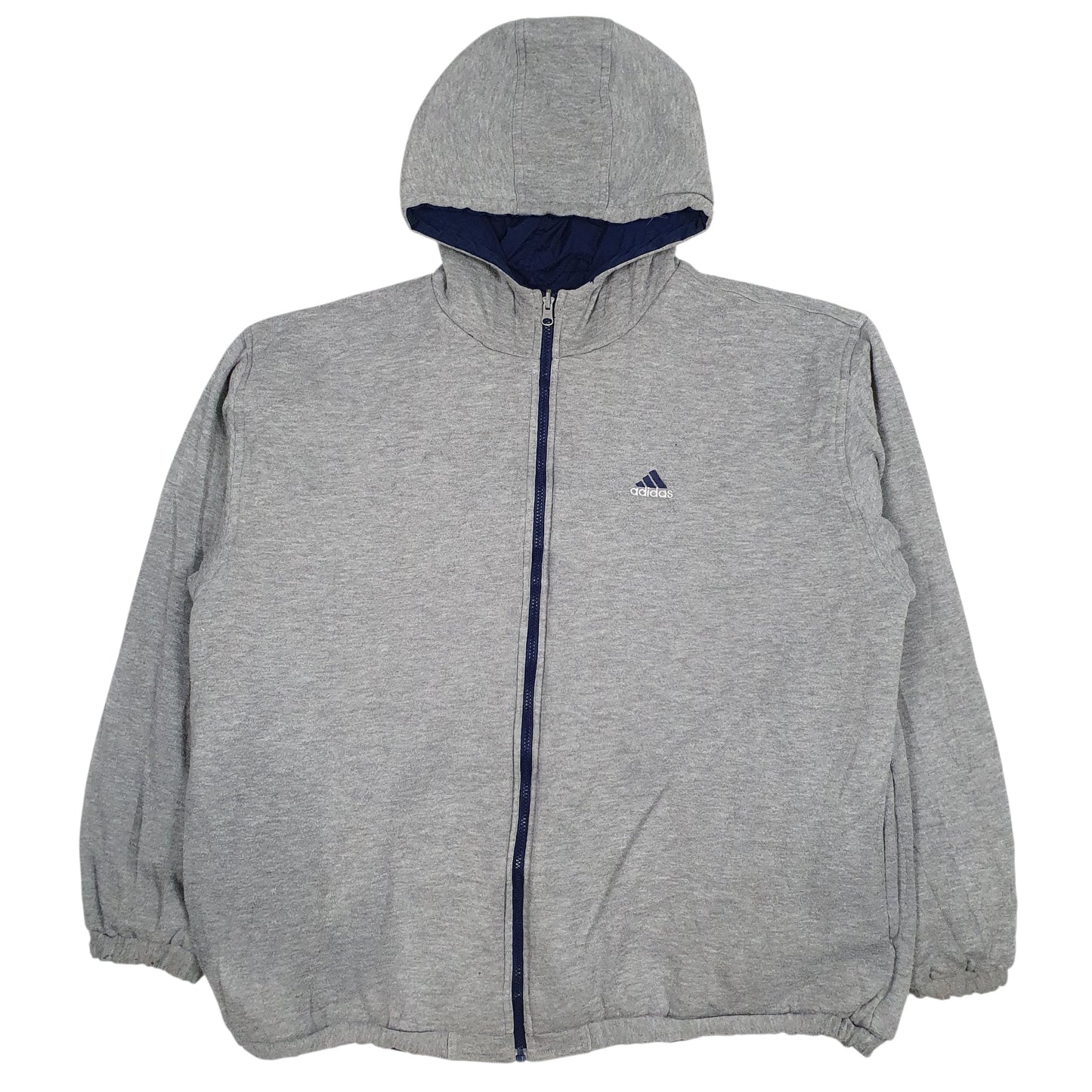 Mens Navy Adidas Vintage 90s Reversible Quarter Zip Coat