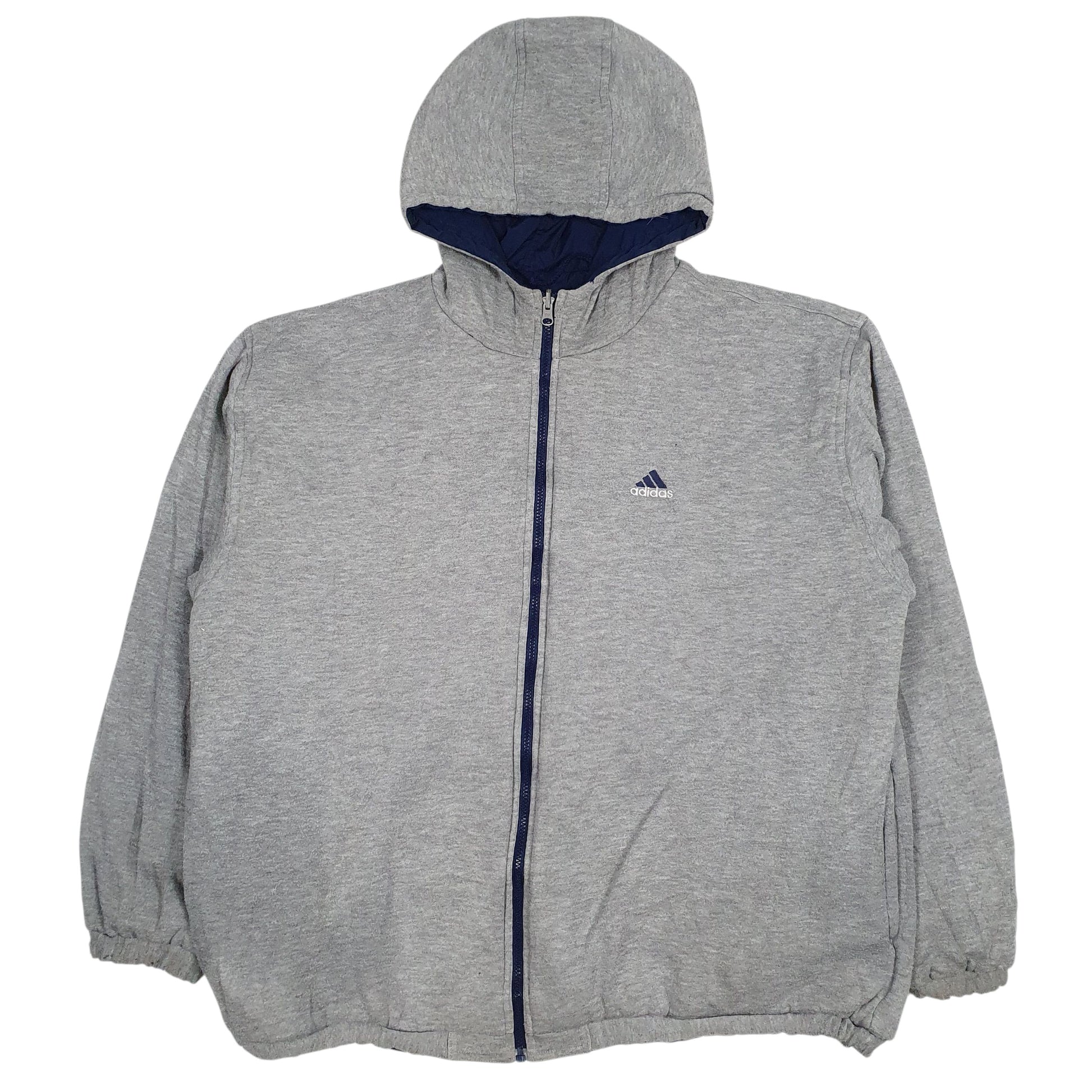 Mens Navy Adidas Vintage 90s Reversible Quarter Zip Coat