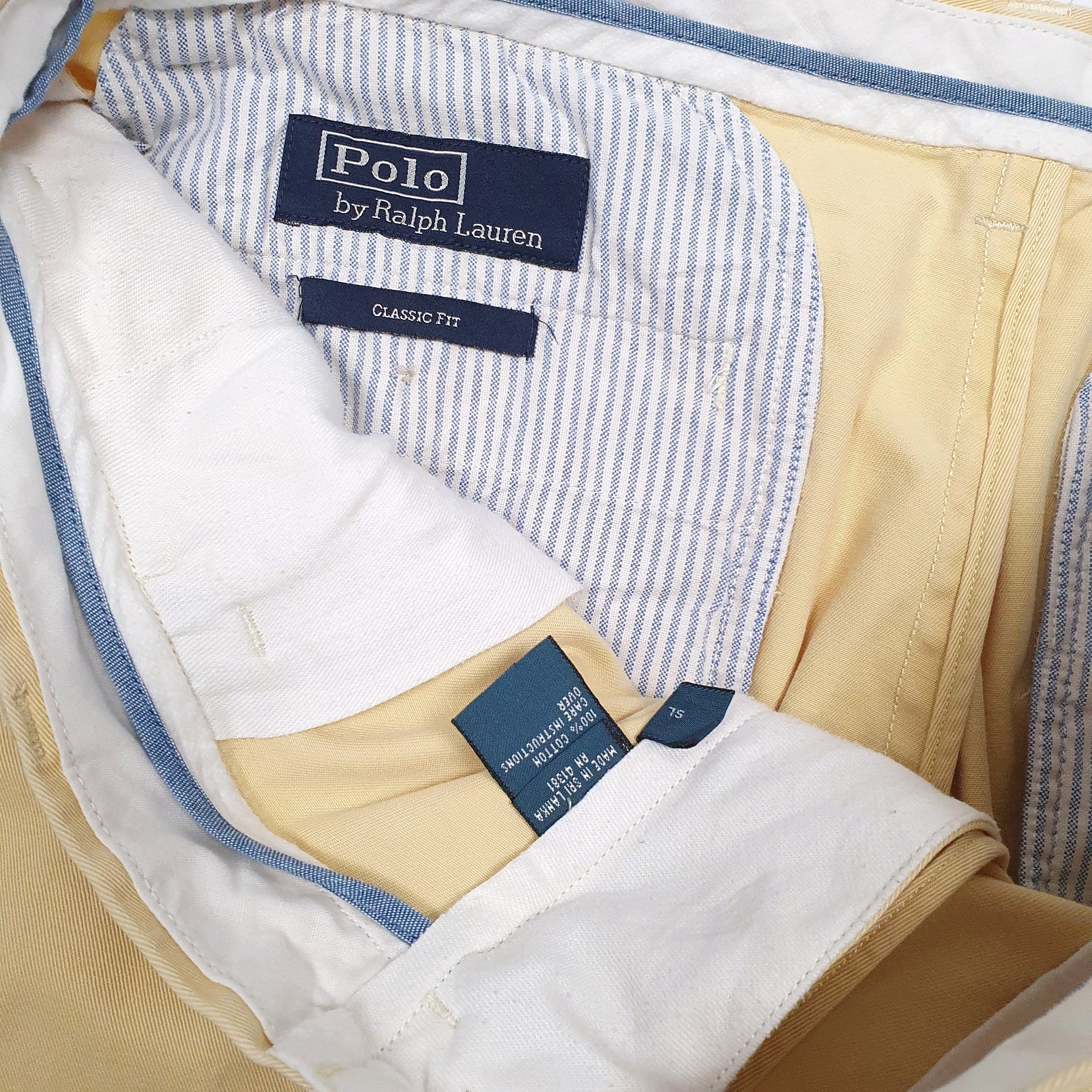 Mens Yellow Polo Ralph Lauren   Trousers