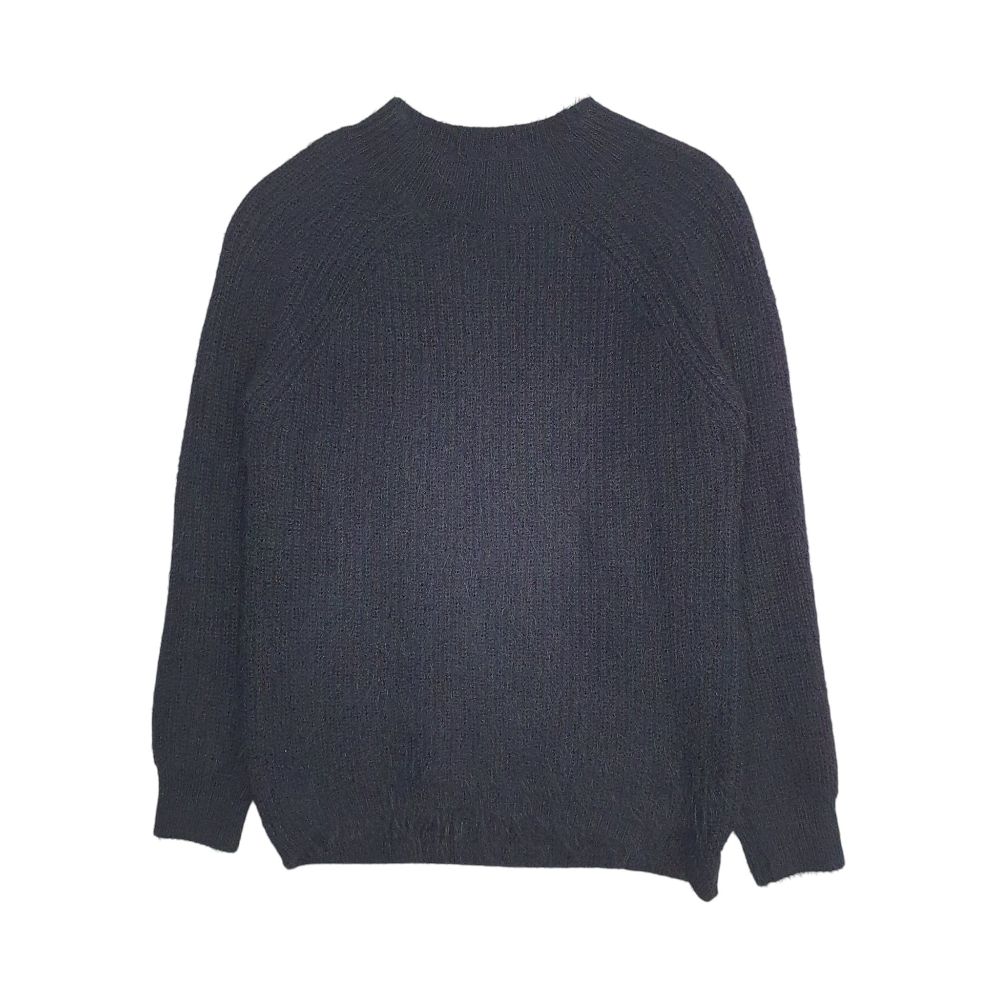 Womens Black Primark Fluffy Crewneck Jumper