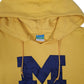 Mens Yellow Champion Michigan University Hoodie Jumper
