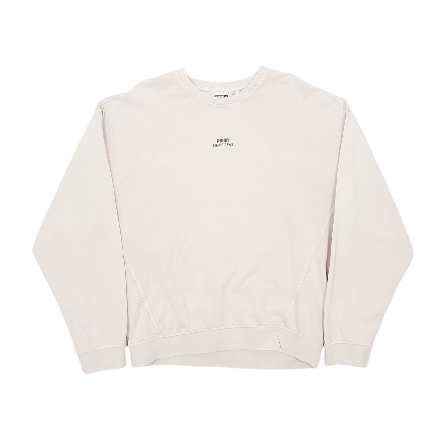 Mens Beige Puma  Crewneck Jumper
