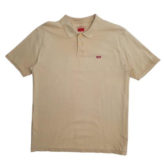 Mens Yellow Levis  Short Sleeve Polo Shirt
