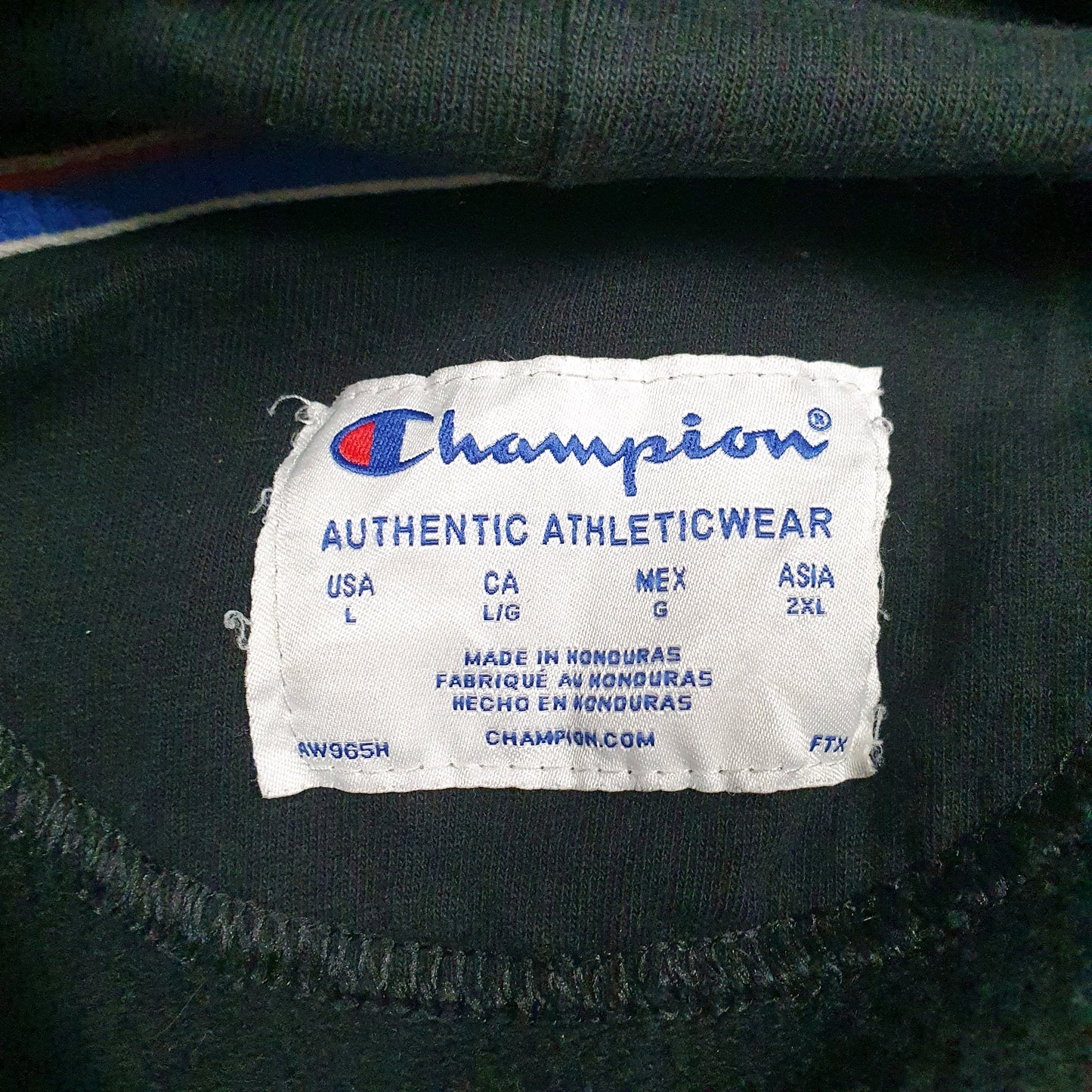 Womens Black Champion Spellout Hoodie Jumper