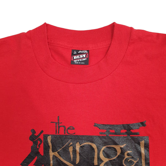 Mens Red Fruit Of The Loom Single Stitch Vintage 90s The King and I  T Shirt