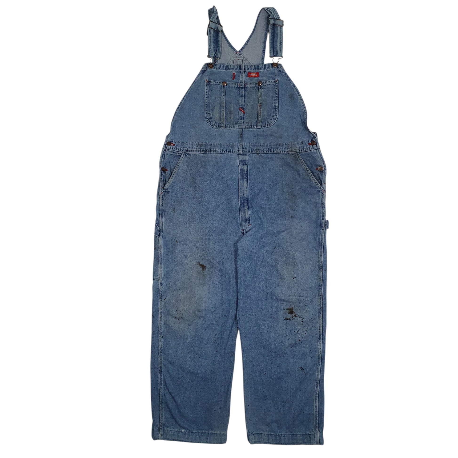 Mens Blue Dickies Vintage 00s Dungaree Trousers