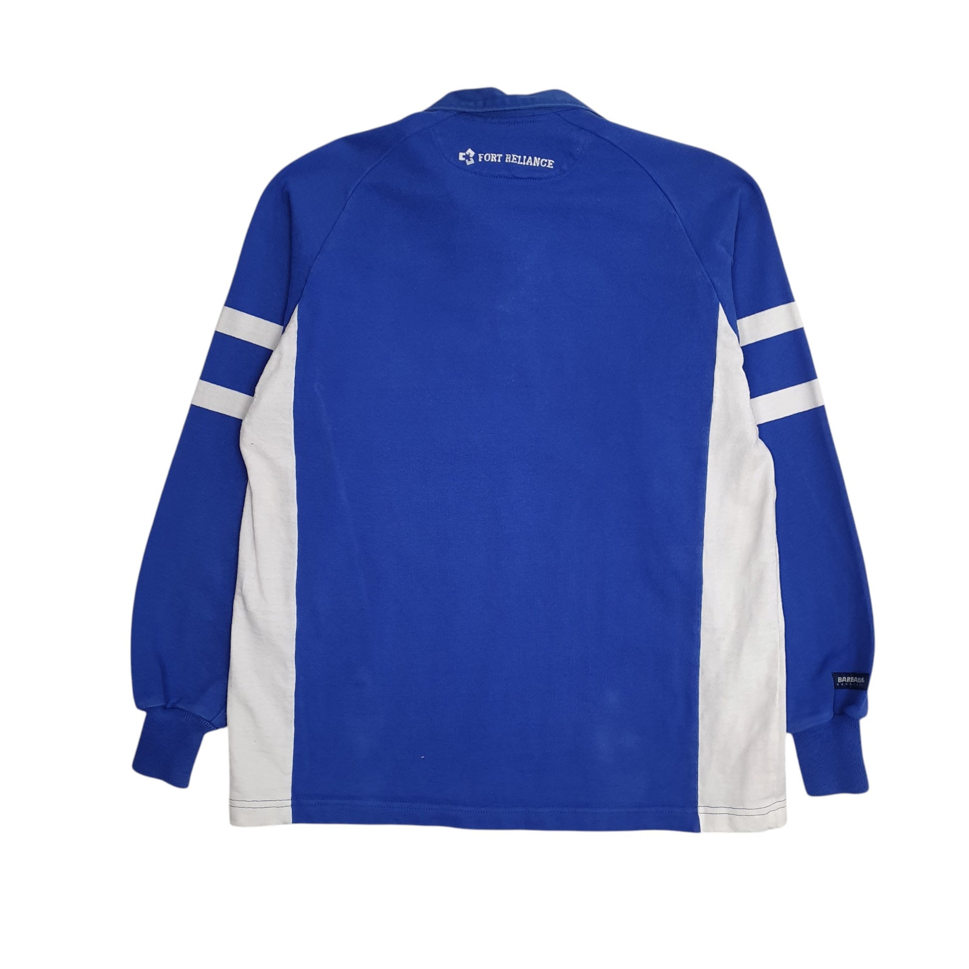 Mens Blue Barbarian Rugby Hoodie Polo Shirt