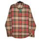 Mens Brown L.L.Bean Chamois Flannel Plaid Long Sleeve Shirt