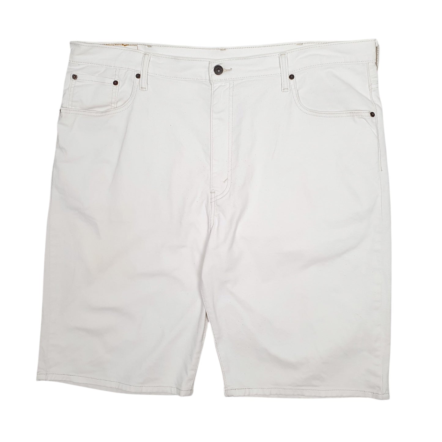 Mens White Levis 569 Denim Shorts