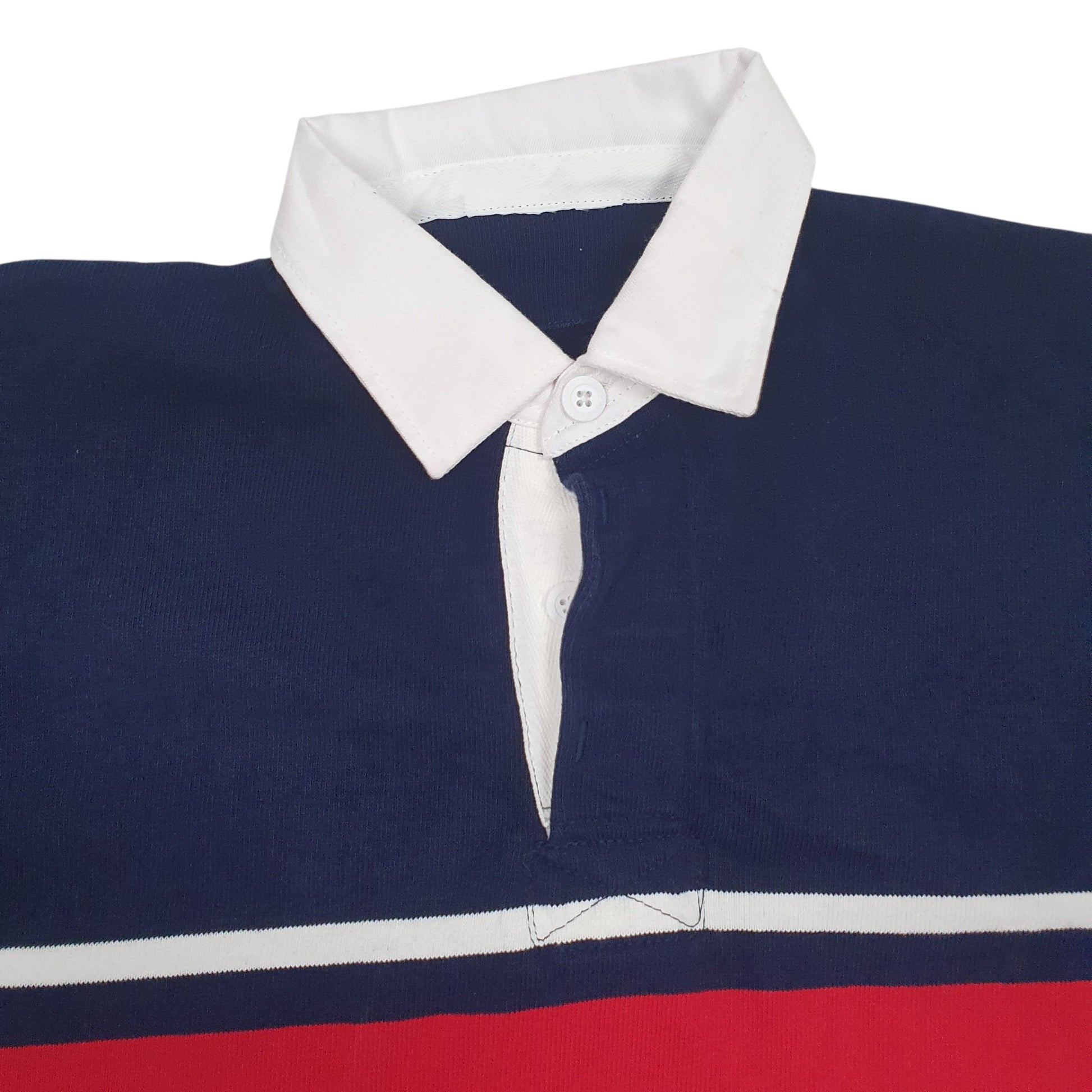 Womens Navy Barbarian Rugby Crewneck Polo Shirt