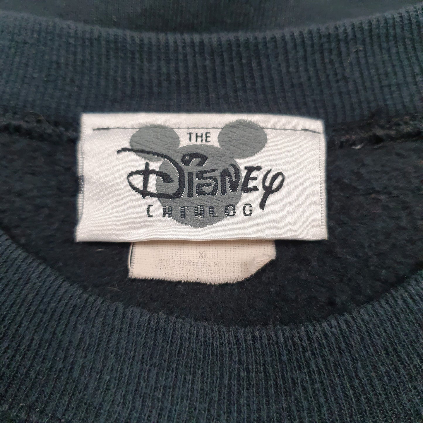Mens Black Disney Vintage 90s Halloween Crewneck Jumper