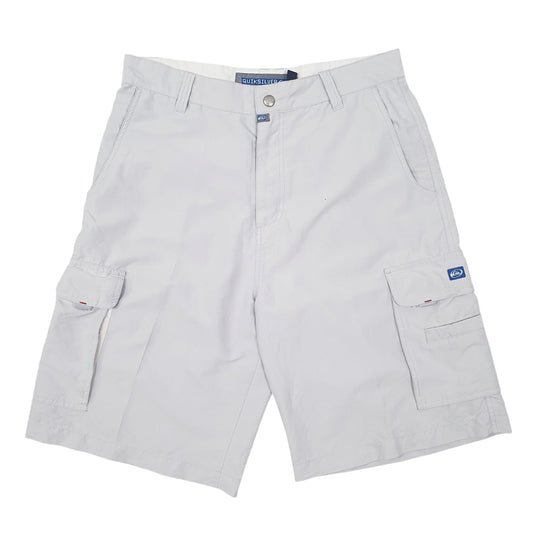 Mens Grey Quicksilver Vintage 90s Cargo Shorts