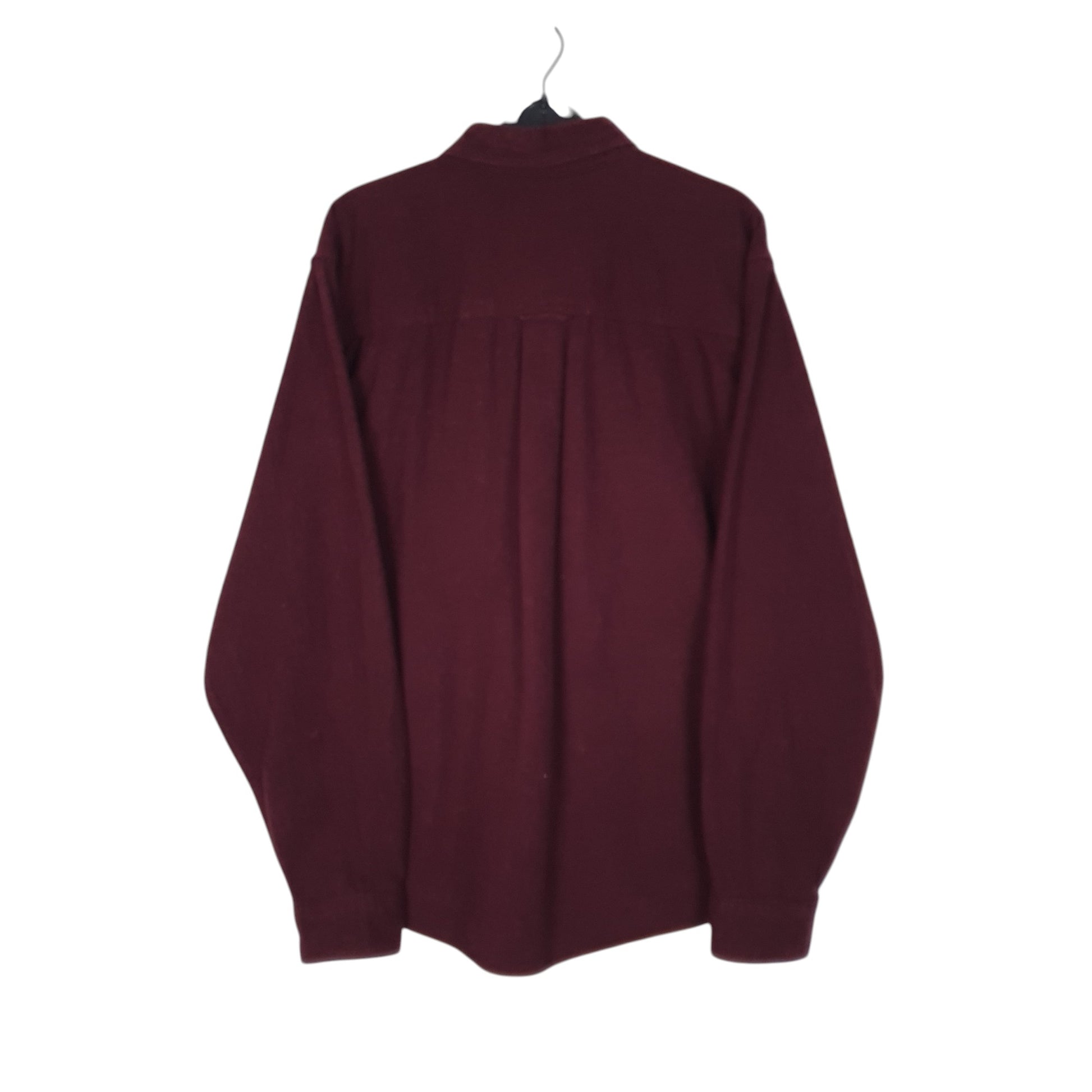 Mens Burgundy Woolrich Thick Chamois  Shirt