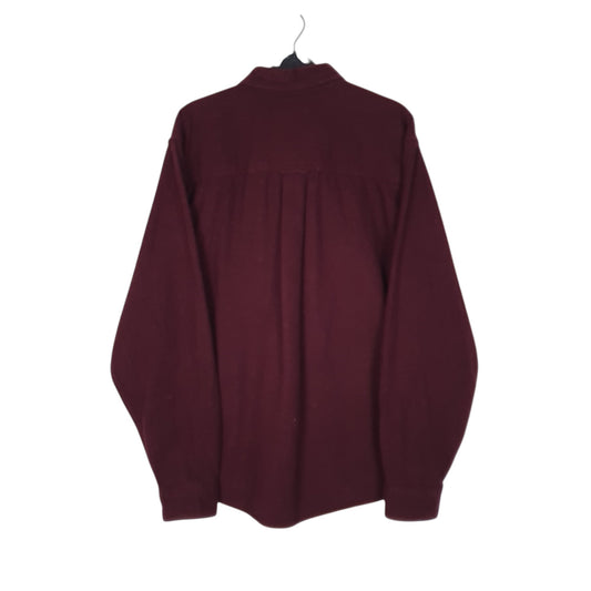 Mens Burgundy Woolrich Thick Chamois  Shirt