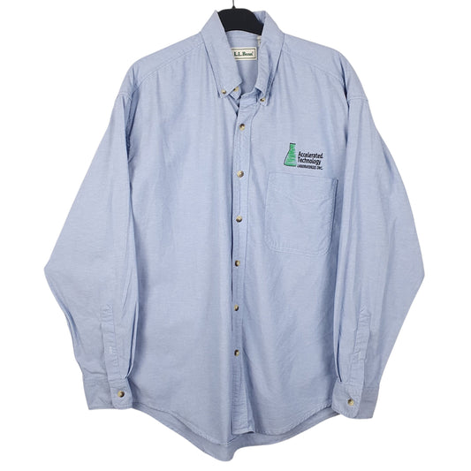 Mens Blue L.L.Bean  Long Sleeve Shirt