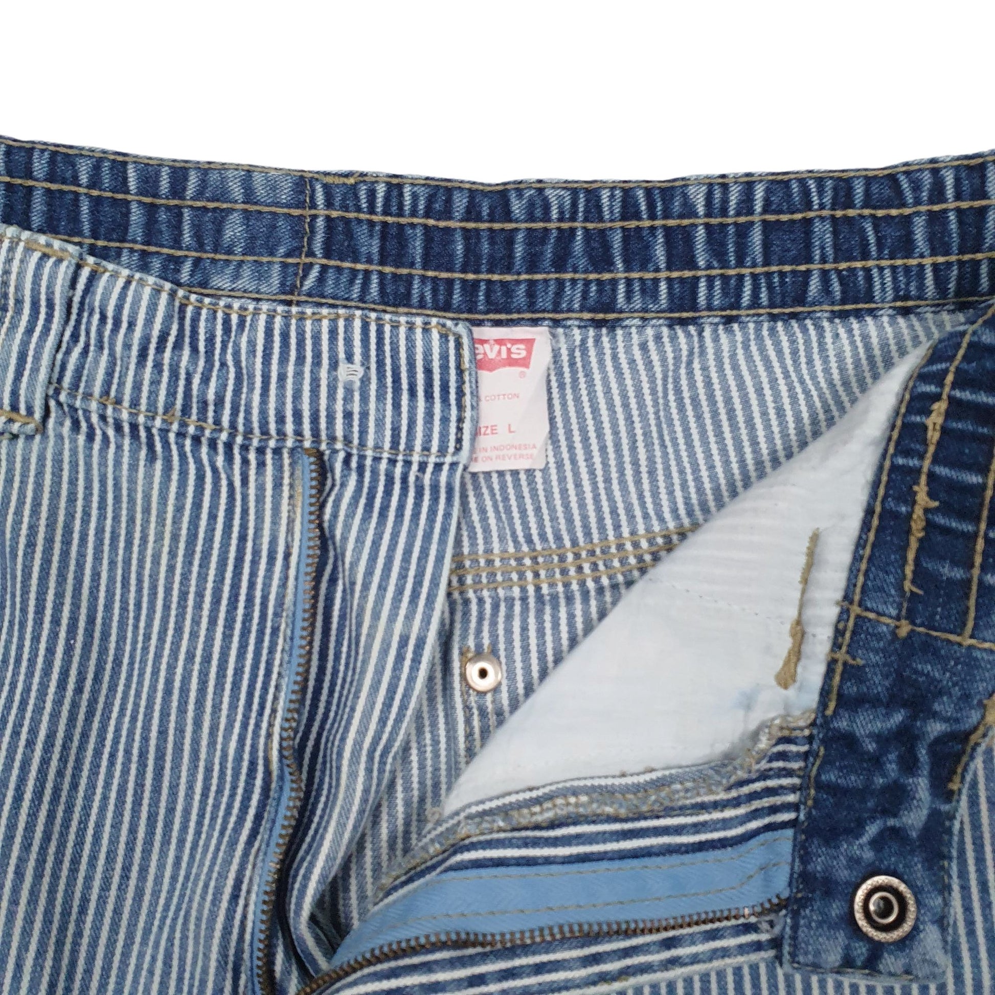 Mens Blue Levis Vintage Hickory Hoodie Shorts