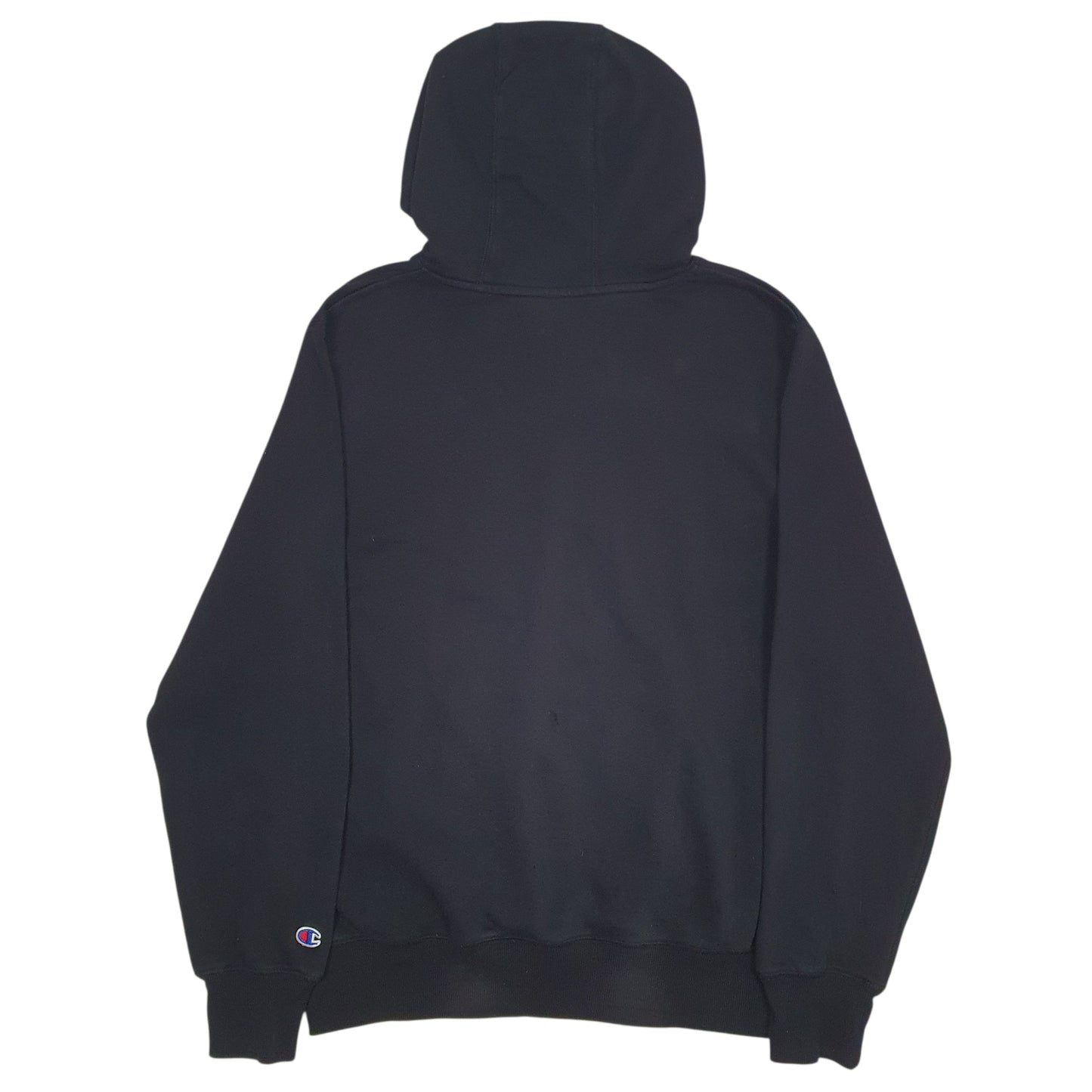 Mens Black Champion Spellout Hoodie Jumper