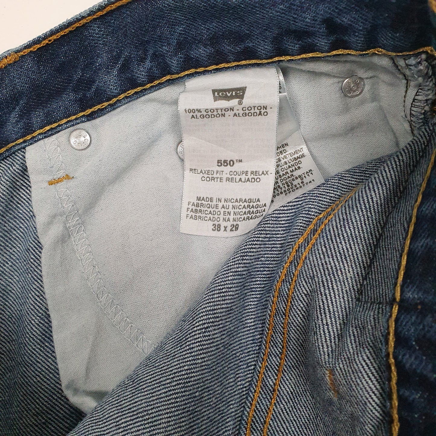 Mens Blue Levis 550 Cut Off  Shorts