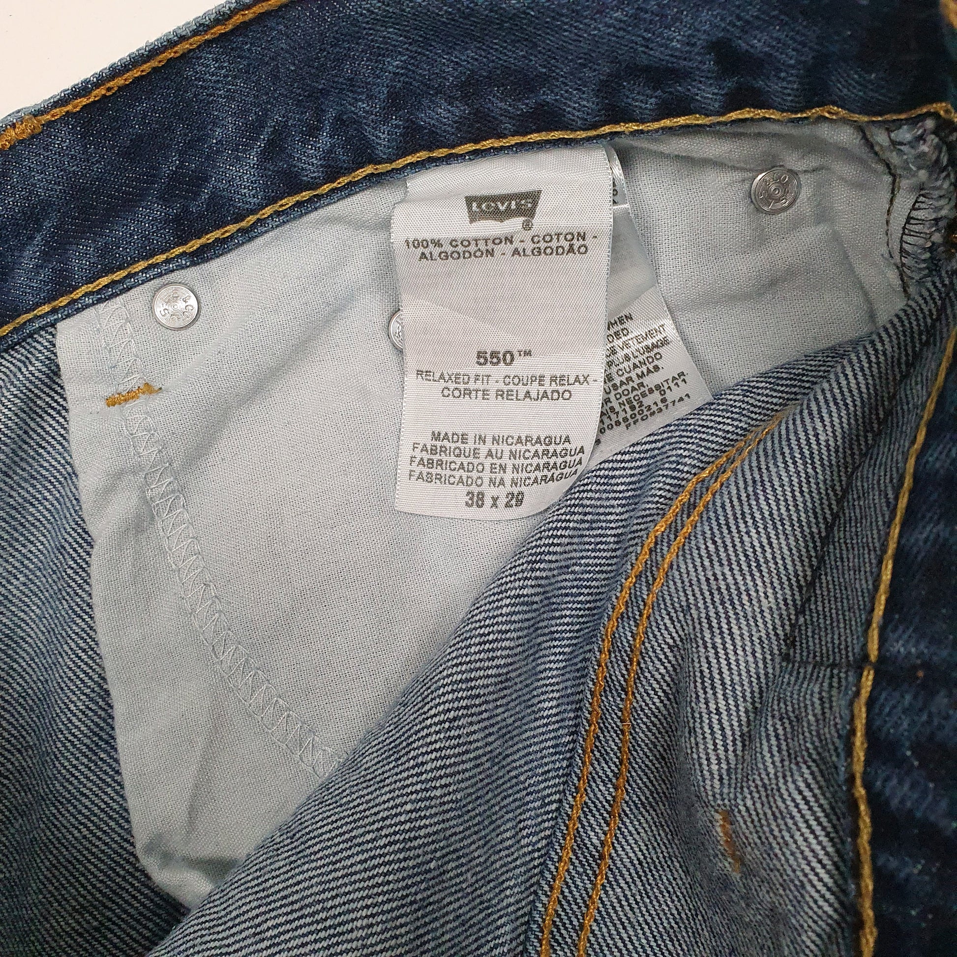 Mens Blue Levis 550 Cut Off  Shorts