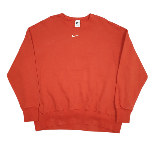 Mens Orange Nike Baggy Crewneck Jumper