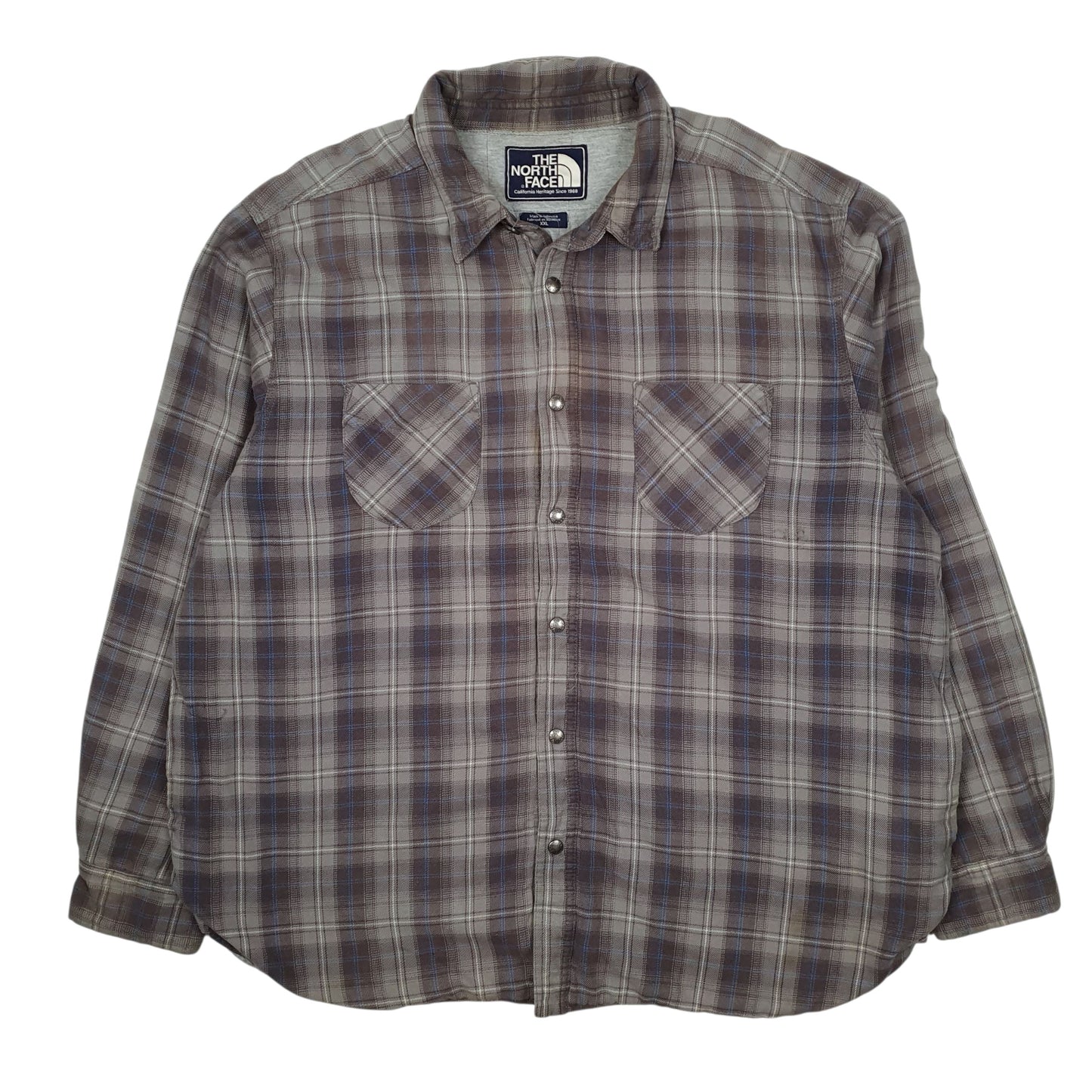 Mens Grey The North Face Padded Full Zip Coat