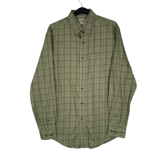 Mens Green L.L.Bean  Long Sleeve Shirt